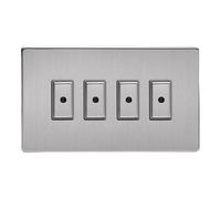 Varilight 4-Gang V-Pro Eclique2 Touch/Remote Control LED Dimmer - Brushed Chrome - JDSE104S
