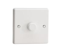 Varilight KQP401W Leading Edge Dimmer Switch White PVC 400W 1 Gang