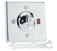 Varilight 45A Pull Switch With Neon Chrome Effect - Classic Chrome Effect With Pull Cord, Ypsc45