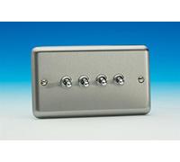 Varilight - 4G 1 or 2W 10A Classic Toggle Switch Matt Chrome - XST9