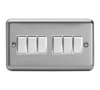 Varilight 6G 1 Or 2W 10A Switch Matt Chrome Xs96W