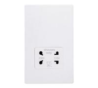 Varilight Bathroom Shaver Socket - Screwless Primed Ready To Paint With White Insert, Xdyssws.pd