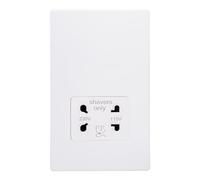 Varilight Bathroom Shaver Socket - Screwless Primed With White Insert, XDYSSWS.PD