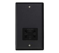 Varilight Bathroom Shaver Socket - Urban/vogue Matt Black With Black Insert, Xyssb.mb