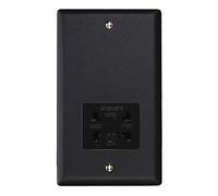 Varilight Bathroom Shaver Socket Urban/Vogue Matt Black with Black Insert