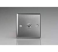 Varilight XTT7 Classic Brushed Steel 1 Gang 10A Intermediate Toggle Light Switch