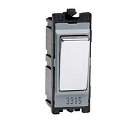 Varilight Chrome 20 Amp 2 Way Single Pole Rocker Switch Module