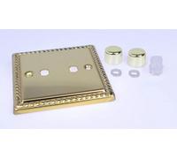 Varilight Classic Georgian Brass 2-Gang Rotary Dimmer Matrix Kit