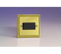 Varilight Classic Georgian Brass Fan Isolator Switch Black Insert XGFIB in Yellow Varilight Yellow