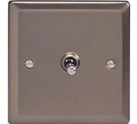Varilight Classic Pewter 1 Gang 10A 1 Or 2 Way