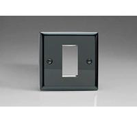 Varilight - Data Grid Face Plate For 1 Data Module Width Iridium Black Finish - XIG1