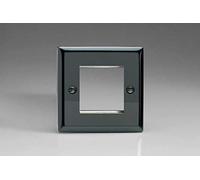 Varilight - Data Grid Face Plate For 2 Data Module Width Iridium Black Finish - XIG2