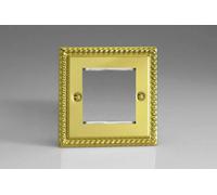 Varilight Data Grid Face Plate For 2 Data Module Widths Georgian Brass Xgg2