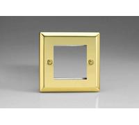 Varilight Data Grid Face Plate For 2 Data Module Widths Victorian Brass Xvg2
