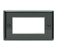 Varilight - Data Grid Face Plate For 3 or 4 Data Module Width Iridium Black Finish - XIG4