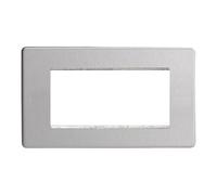 Varilight - Data Grid Face Plate For 3 or 4 Data Module Widths Dimension Screwless Matt Chrome - XDSG4S