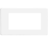 Varilight - Data Grid Face Plate For 3 or 4 Data Module Widths Dimension Screwless Premium White - XDQG4S