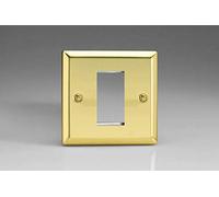 Varilight - Data Grid Face Plate For 1 Data Module Width Victorian Brass - XVG1