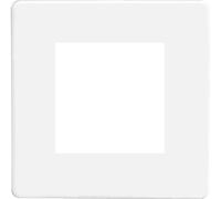 Varilight - Data Grid Face Plate For 2 Data Module Widths Dimension Screwless Premium White - XDQG2S