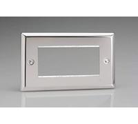 Varilight DataGrid Twin Plate (4 Grid Spaces) Mirror Chrome