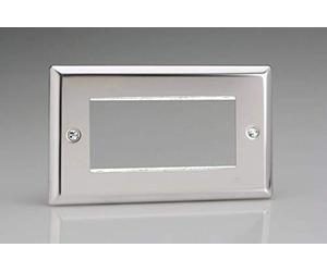 Varilight DataGrid Twin Plate (4 Grid Spaces) Mirror Chrome