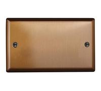 Varilight Double Blank Plate Brushed Bronze