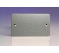 Varilight Double Blank Plate Brushed Steel