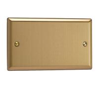 Varilight XBDB Double Blanking Plate, Classic Brushed Brass