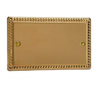 Varilight Double Blank Plate Classic Georgian Brass