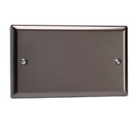 Varilight Double Blank Plate - Classic Pewter, Xrdb