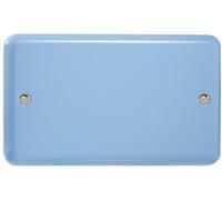 Varilight Double Blank Plate Duck Egg Blue