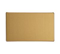 Varilight Double Blank Plate - Screwless Brushed Brass, Xdbdbs