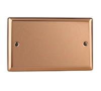Varilight Double Blank Plate - Urban Polished Copper, Xydb.cu