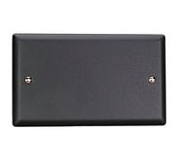 Varilight Double Blank Plate - Urban/vogue Matt Black, Xydb.mb