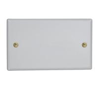 Varilight Double Blank Plate - Vogue Matt White, Xydb.mw