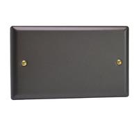 Varilight Double Blank Plate - Vogue Slate, Xydb.sl