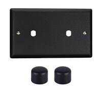 Varilight Double Matrix Dimmer Kit Twin Plate - Urban Matt Black With Matt Black Knob