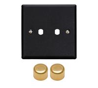 VARILIGHT - Matt Black - Vogue - 2-Gang Matrix Kit For Rotary Dimmers - WY2V.MB