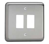 Varilight Double PowerGrid Plate Kit - Value Matt Chrome