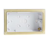 Varilight - 2 Gang Patress Wall Box (for surface mounting) Brass Effect Finish - YBDB