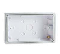 Varilight YBD/C Polished Chrome Decorative Twin Socket Back Pattress Box Surface, White, 91x151x35mm