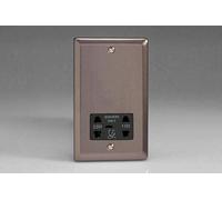 Varilight Dual Voltage Shaver Plug Socket 240V/115V 240V/115V Pewter XRSSB