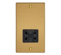 Varilight Dual Voltage Shaver Socket 230V/115V Brushed Brass