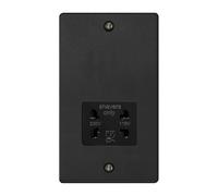 Varilight Dual Voltage Shaver Socket 230V/115V Matt Black