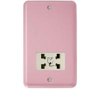 Varilight Dual Voltage Shaver Socket 230V/115V Rose Pink