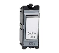 Varilight Engraved 20A 1-Way Double Pole Switch 'Cooker Hood' PowerGrid Chrome - G201DC.CH