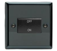 Varilight Fan Isolator Switch - Classic Iridium With Black Rocker, Xifib