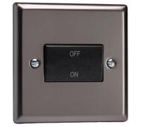Varilight Fan Isolator Switch - Classic Pewter With Black Rocker, Xrfib