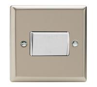 Varilight Fan Isolator Switch - Classic Satin With White Rocker, Xnfiw