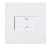 Varilight XDYFIWS.PD Screwless Primed 1 Gang 10A Fan Isolating Switch (3 Pole)
